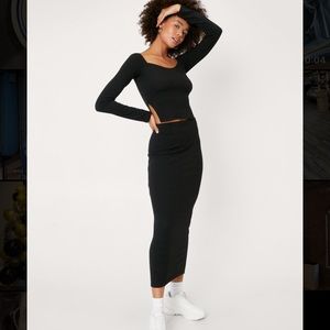 Nasty Gal Ribbed Skirt Set NWT!